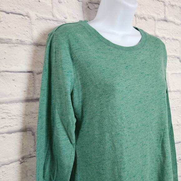 Mossimo Shirt Womens Size Medium Long Sleeve Green Tee - Picture 3 of 16